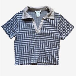 Kirious Los Angelos • Houndstooth Pattern Crop Top